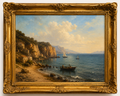 Coastal Serenity • Oil on Canvas • European School • Late 19th Century